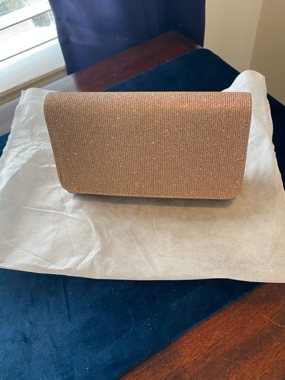 Elegant Sparkle Evening Clutch in Rose Gold